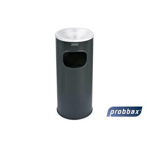 CHRselect Poubelle avec Cendrier Noir | Récipient 30 Litres | Eteint les Feux | 250x250x650mm CHRselect Poubelle avec Cendrier Noir | Récipient 30 Litres | Eteint les Feux | 250x250x650mm