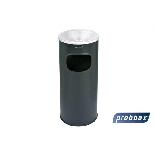 CHRselect Poubelle avec Cendrier Noir | Récipient 30 Litres | Eteint les Feux | 250x250x650mm