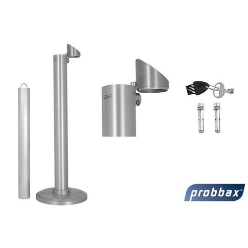 CHRselect Cendrier Poteaux à Poser XXL | Aluminium | 4,4 Litres | Jusqu'à 1350 Mégots | 80x80x900(h)mm