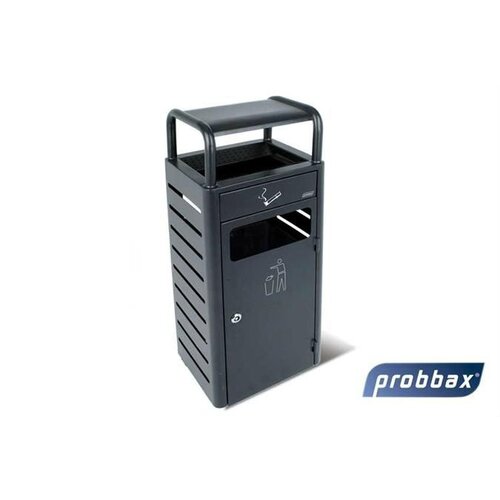 CHRselect Cendrier à Poser 2,3 Litres | Avec Poubelle 20 Litres | Noir | Jusqu'à 690 Mégots