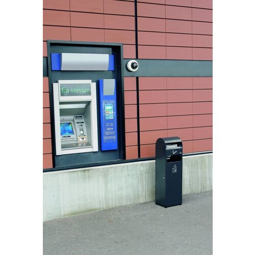 CHRselect Cendrier à Poser 3 Litres | Avec Poubelle 29 Litres | Noir | Jusqu'à 900 Mégots