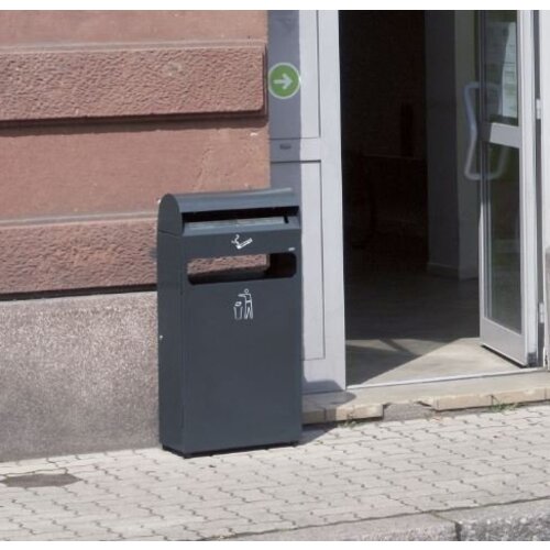 CHRselect Cendrier à Poser 4,7 Litres | Avec Poubelle 48 Litres | Noir | Jusqu'à 1400 Mégots