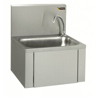 Lavabo Inox AISI 304 | Commande au Genou | avec Distributeur de Savon | Consommation d'Eau Faible