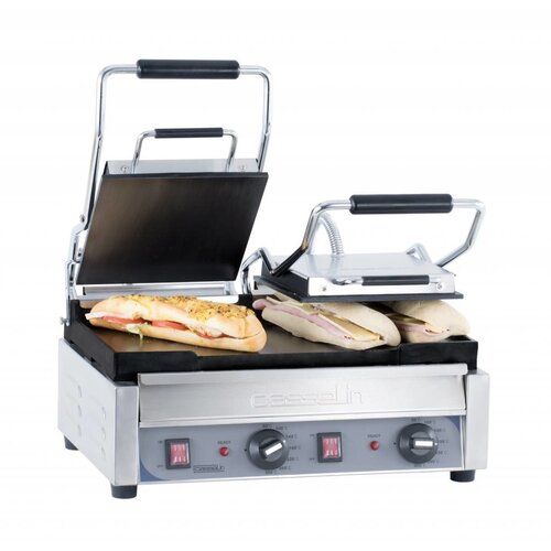 Casselin Double Grill Panini Premium | Lisse/Lisse | 2,9kW | 490x520x265(h)mm