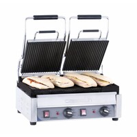 Double Grill Panini Premium | Rainurée/Rainurée | 2,9kW | 490x520x265(h)mm
