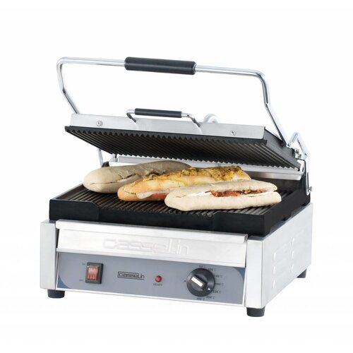 Casselin Grill Panini Grand Premium | Rainurée/Rainurée | 2,4kW | 425x580x265(h)mm Casselin Grill Panini Grand Premium | Rainurée/Rainurée | 2,4kW | 425x580x265(h)mm