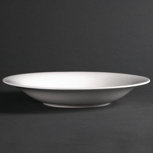 CHRselect Assiette Creuse | Lumina Porcelaine Blanche | Ø260mm | 4 Pièces