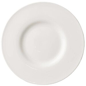 CHRselect Assiette Lumina | Bord Extra Large | Porcelaine Blanche | Ø230mm | 6 Pièces