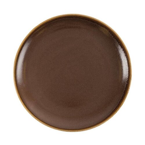 CHRselect Assiette Plate Ronde "Kiln" | Porcelaine Écorce | Ø280mm | 4 Pièces