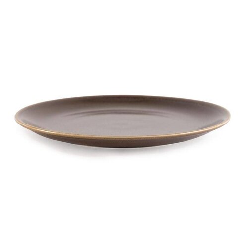 CHRselect Assiette Plate Ronde "Kiln" | Porcelaine Écorce | Ø280mm | 4 Pièces