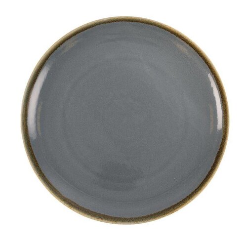 CHRselect Assiette Plate Ronde "Kiln" | Porcelaine Océan | Ø280mm | 4 Pièces