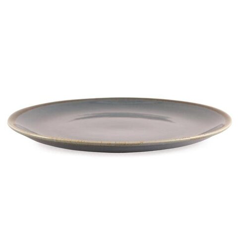 CHRselect Assiette Plate Ronde "Kiln" | Porcelaine Océan | Ø280mm | 4 Pièces