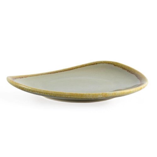CHRselect Assiette Triangulaire "Kiln" | Porcelaine Mousse | Ø165mm | 6 Pièces