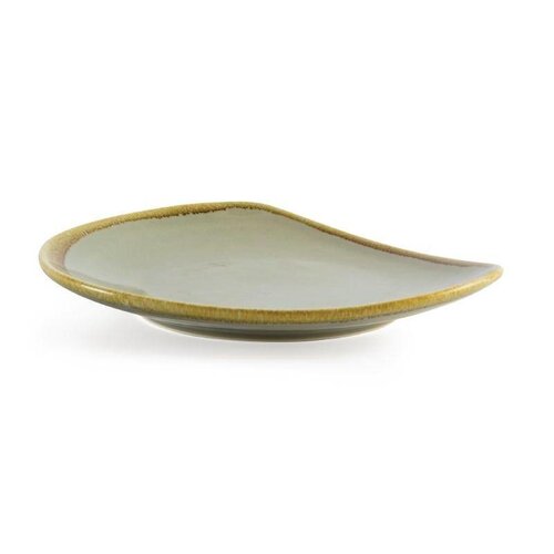 CHRselect Assiette Triangulaire "Kiln" | Porcelaine Mousse | Ø230mm | 6 Pièces