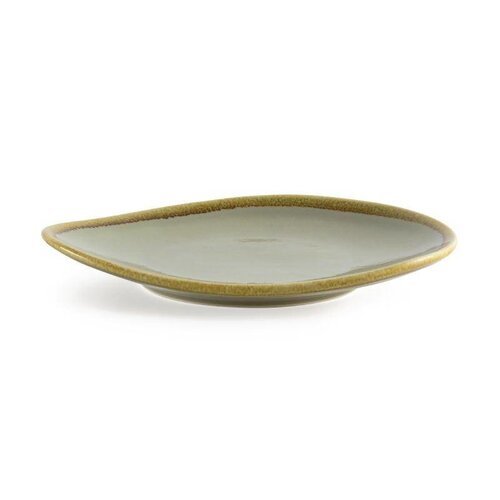 CHRselect Assiette Triangulaire "Kiln" | Porcelaine Mousse | Ø230mm | 6 Pièces