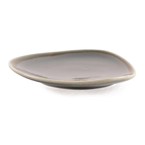CHRselect Assiette Triangulaire "Kiln" | Porcelaine Océan | Ø165mm | 6 Pièces