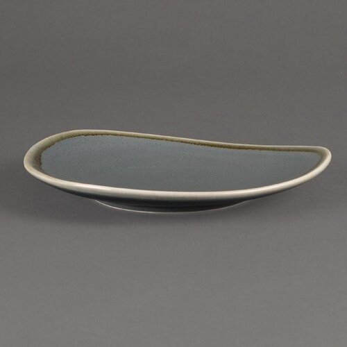 CHRselect Assiette Triangulaire "Kiln" | Porcelaine Océan | Ø165mm | 6 Pièces