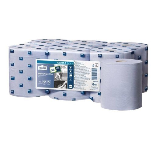 CHRselect Bobines d'Essuyage Bleus - 2 Plis - 160m | 451 Feuilles - Lot de 6