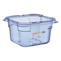 Boîte Hermétique Bleue ABS - GN1/6 | 100mm de Profondeur