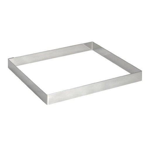 CHRselect Cercle à Tarte Carré Inox | 200x200x20(h)mm