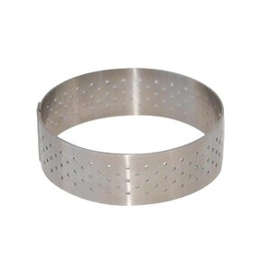 CHRselect Cercle à Tarte Inox | Perforé | Ø75x20(h)mm CHRselect Cercle à Tarte Inox | Perforé | Ø75x20(h)mm