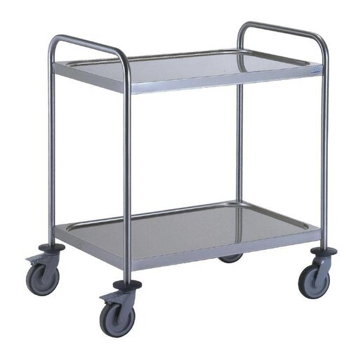CHRselect Chariot de Service Inox | 2 Plateaux 800x530mm | 150kg