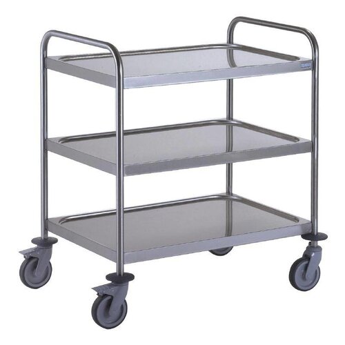 CHRselect Chariot de Service Inox | 3 Plateaux 800x530mm | 150kg CHRselect Chariot de Service Inox | 3 Plateaux 800x530mm | 150kg