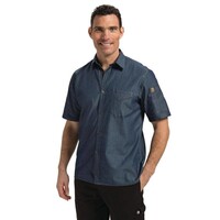 Chemise en Jean Bleue| Manches Courtes | Disponible en 4 Tailles | Hommes