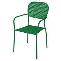 Chaises Bistro en Acier Ajouré Vert | Empilable | Lot de 12