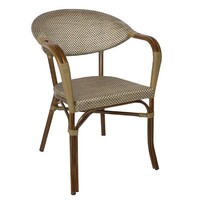 Chaises Aluminium Peinte | Assisse Textilène | Empilable | Lot de 12
