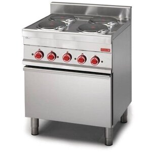CHRselect Fourneau Électrique 4 Plaques | Four Electrique | 400V | 650x700x850(h)mm CHRselect Fourneau Électrique 4 Plaques | Four Electrique | 400V | 650x700x850(h)mm