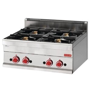 CHRselect Fourneau Gaz à Poser | 4 Feux | 2x 3,6kW et 2x 5kW | 650x400x280(h)mm CHRselect Fourneau Gaz à Poser | 4 Feux | 2x 3,6kW et 2x 5kW | 650x400x280(h)mm