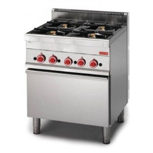 CHRselect Fourneau Gaz avec 4 Feux | GRANDE Four 5kW | 650x700x850(h)mm