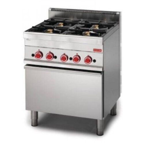 CHRselect Fourneau Gaz avec 4 Feux | GRANDE Four 5kW | 650x700x850(h)mm