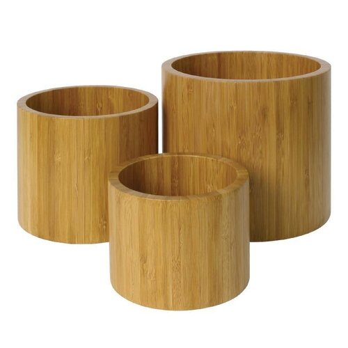 CHRselect Lot de 3 Bols de Présentation | Bambou