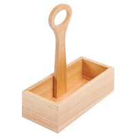 Panier à Condiments + Poignée | Hévéa | 230x100x240(h)mm