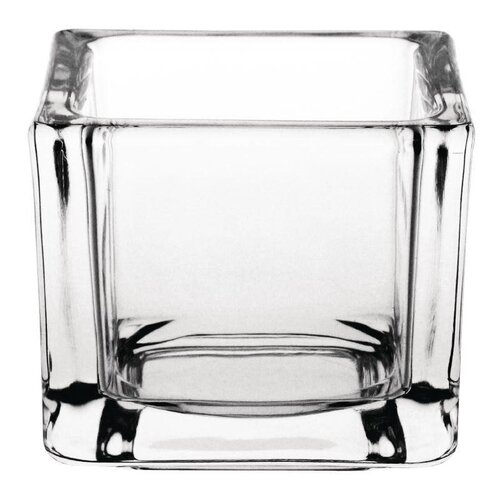 CHRselect Photophore Carré | Verre Transparent | 60x60x50(h)mm | 6 Pièces