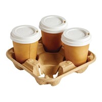 Porte-Gobelets Jetables | 4 Alvéoles | Solide | 180 Pièces