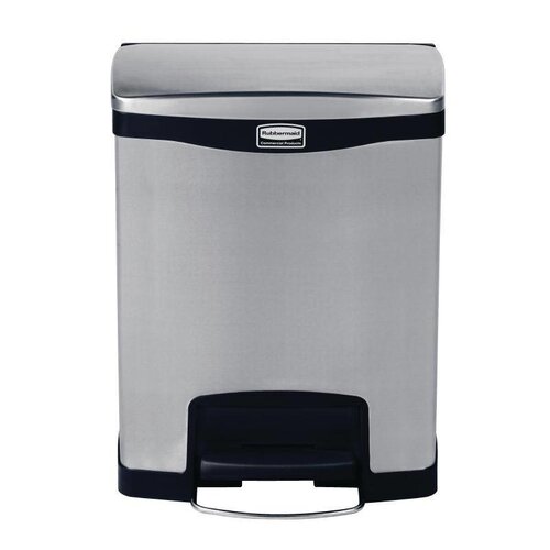 CHRselect Poubelle à Pédale Frontale | Rubbermaid | Inox | 30 Litres | 545x256x588(h)mm