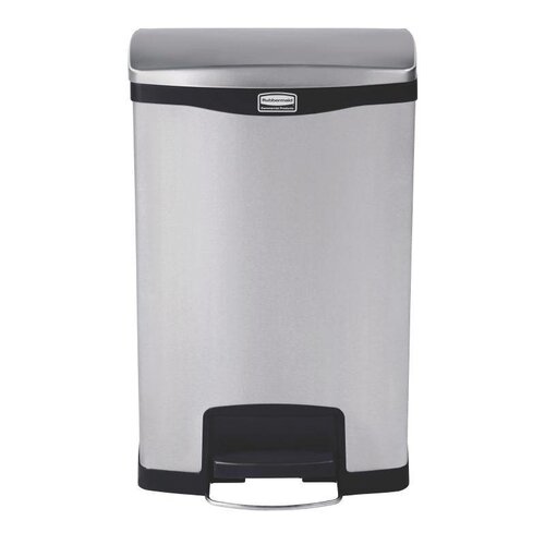 CHRselect Poubelle à Pédale Frontale | Rubbermaid | Inox | 50 Litres | 576x295x733(h)mm