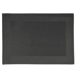 CHRselect Set de Table noir | PVC | 450x330mm | 6 Pièces