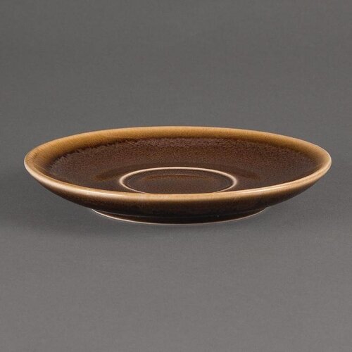 CHRselect Soucoupe "Kiln" | Porcelaine Écorce | Ø115mm | 6 Pièces