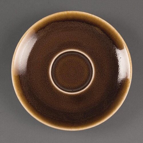 CHRselect Soucoupe "Kiln" | Porcelaine Écorce | Ø140mm | 6 Pièces