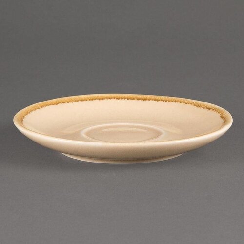 CHRselect Soucoupe "Kiln" | Porcelaine Sable | Ø115mm | 6 Pièces