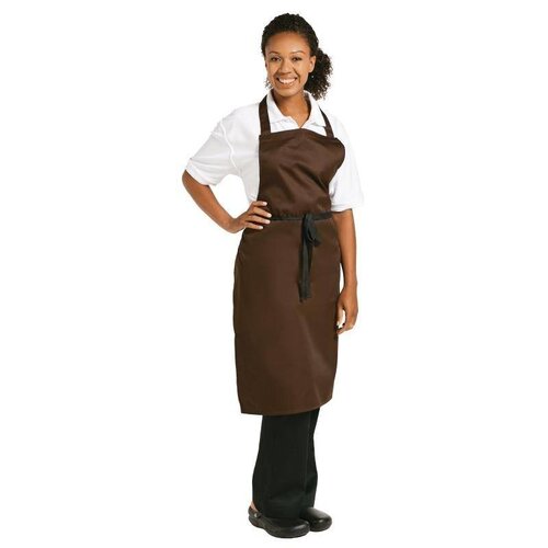 CHRselect Tablier Bavette Chocolat | Polyester-Coton | 711(p)x965(l)mm | Unisexe
