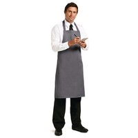Tablier Bavette Grise | Polyester-Coton | 711(p)x965(l)mm | Unisexe