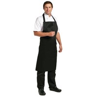 Tablier Bavette Noir | Polyester/Coton | 900x1040(l)mm