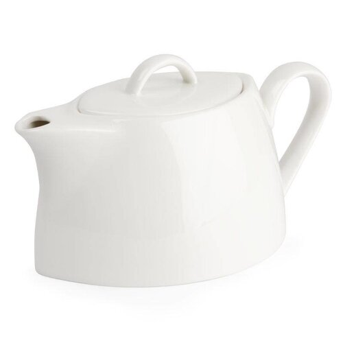 CHRselect Théière Ovale Lumina | Porcelaine Blanche | 425ml | 4 Pièces