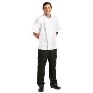 CHRselect Veste Chef + Fermeture Éclair | Blanc | Manches Courtes | Disponible en 4 Tailles CHRselect Veste Chef + Fermeture Éclair | Blanc | Manches Courtes | Disponible en 4 Tailles