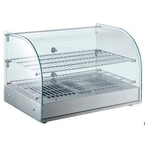 CHRselect Vitrine Chauffante Inox | 2 Grilles | Température 30°C-90°C |  554x376x376(h)mm